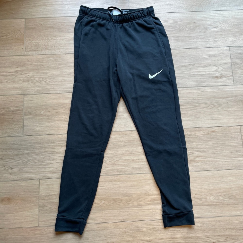 Nike Dri-FIT Tapered Training Pants Mens Small Black Joggers 927388-010